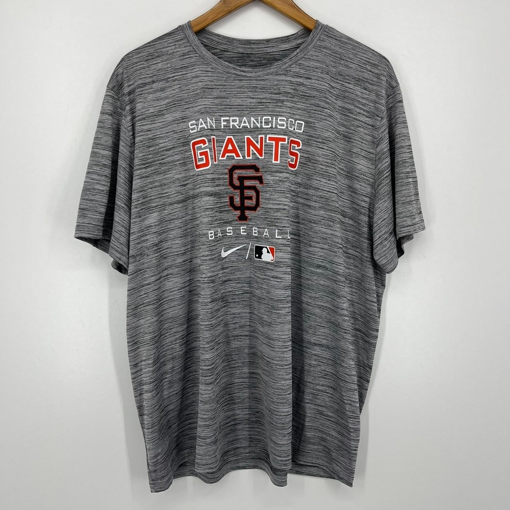 Nike San Francisco Giants‎ MLB Baseball T-Shirt Men's Size 2XL Gray Dri-Fit